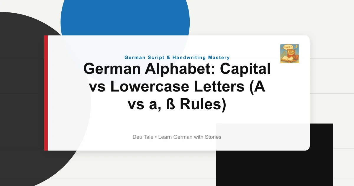 German Alphabet: Capital vs Lowercase Letters (A vs a, ß Rules)