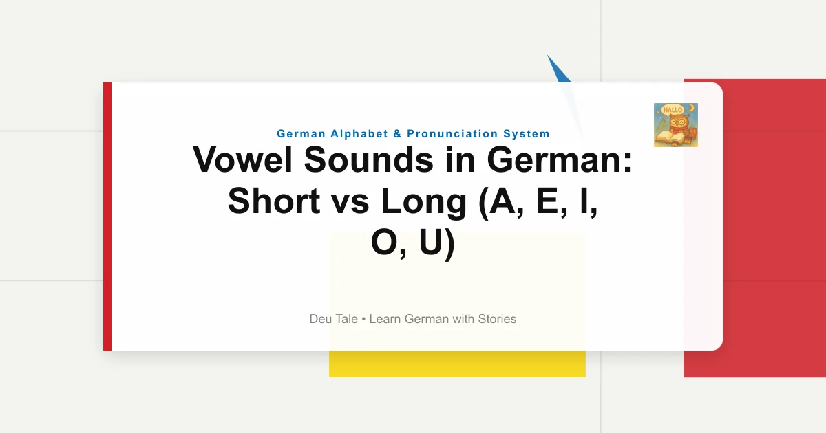 Featured image for Vowel Sounds in German: Short vs Long (A, E, I, O, U) 