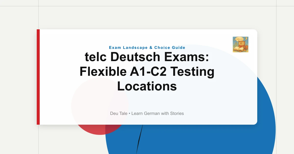 telc Deutsch Exams: Flexible A1-C2 Testing Locations