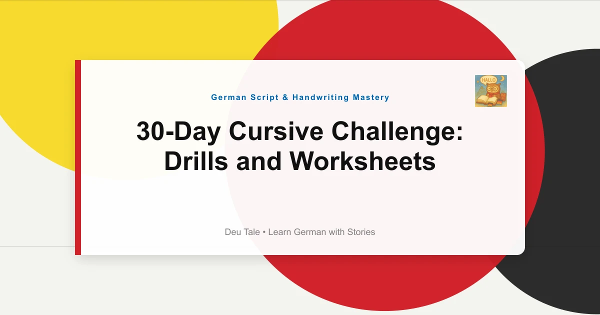 30-Day Cursive Challenge: Drills and Worksheets 