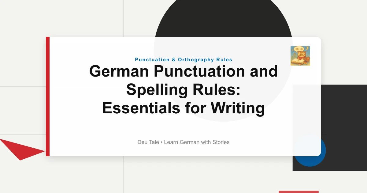 German Punctuation and Spelling Rules: Essentials for Writing