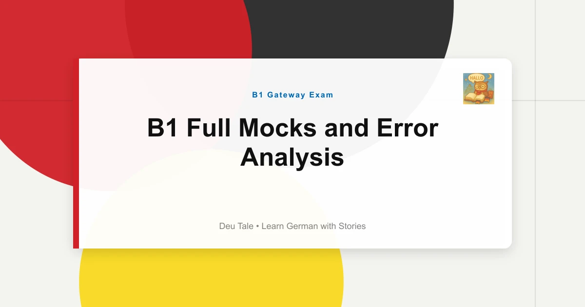 Featured image for B1 Full Mocks and Error Analysis
