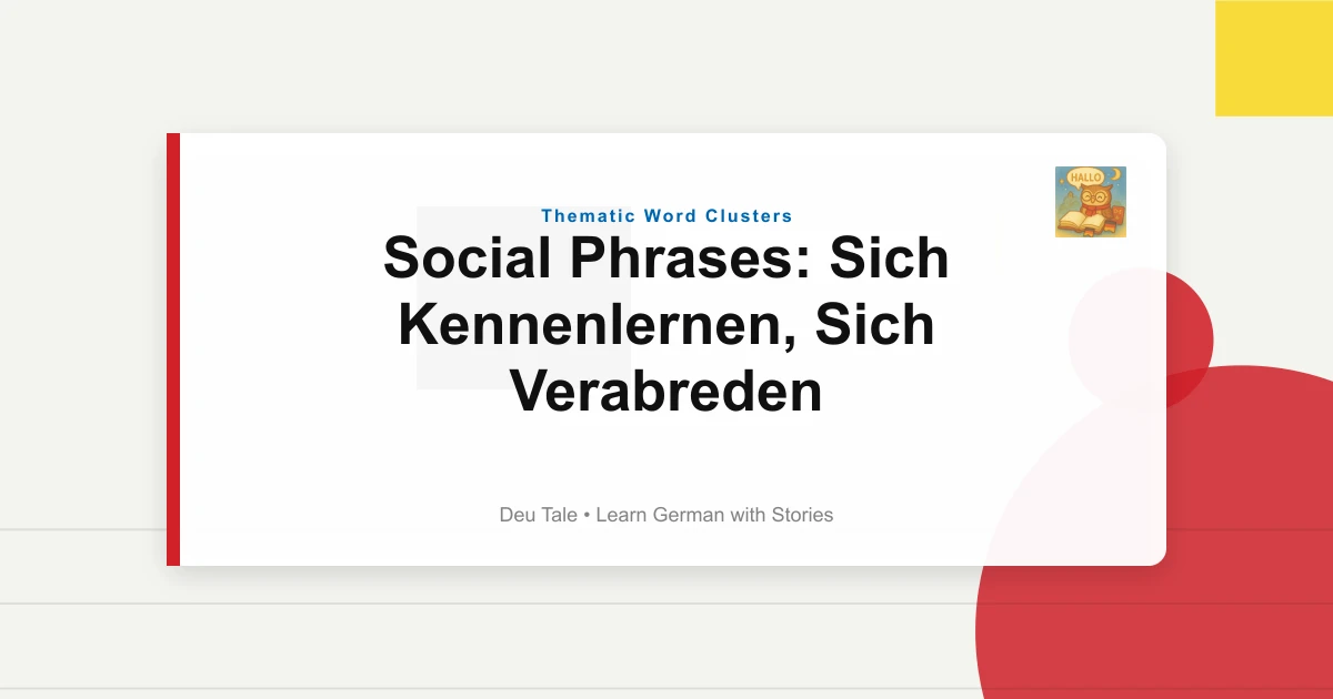 Social Phrases: Sich Kennenlernen, Sich Verabreden 