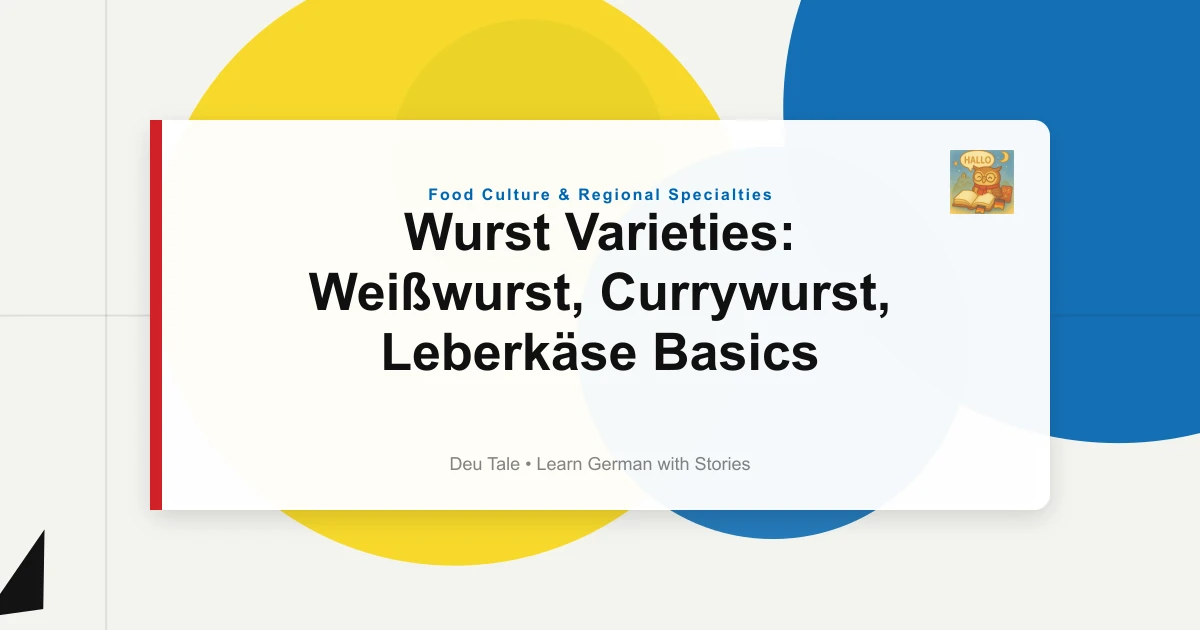 Wurst Varieties: Weißwurst, Currywurst, Leberkäse Basics
