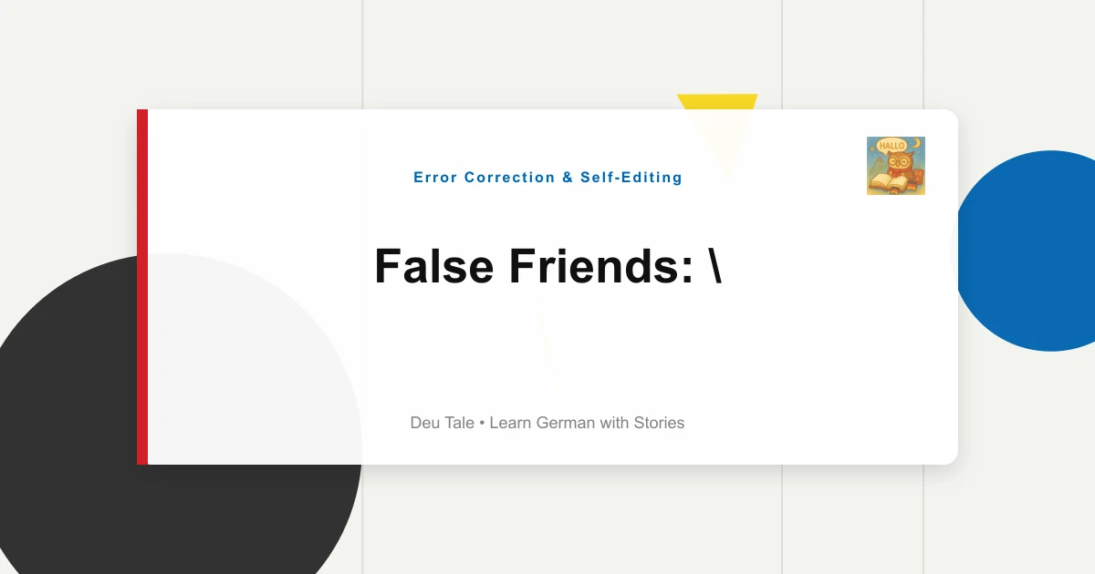 False Friends: "Bekommen = Get" vs Receive Warnings