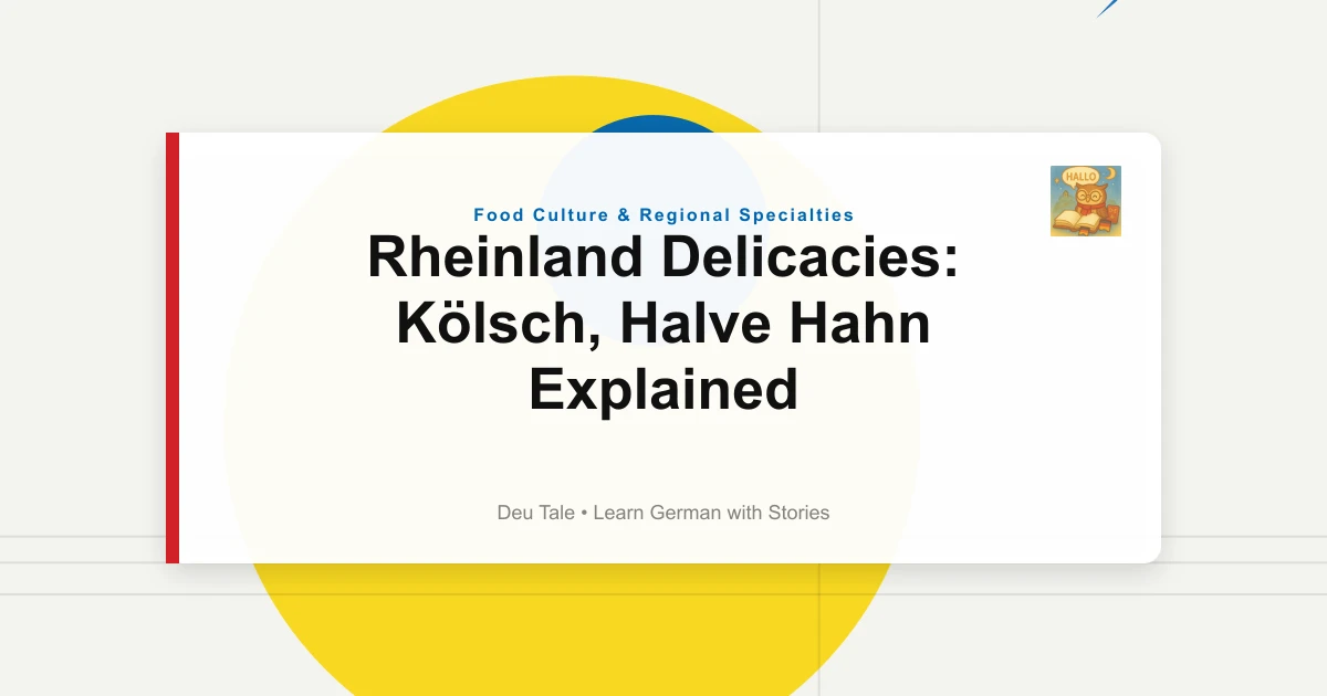 Featured image for Rheinland Delicacies: Kölsch, Halve Hahn Explained