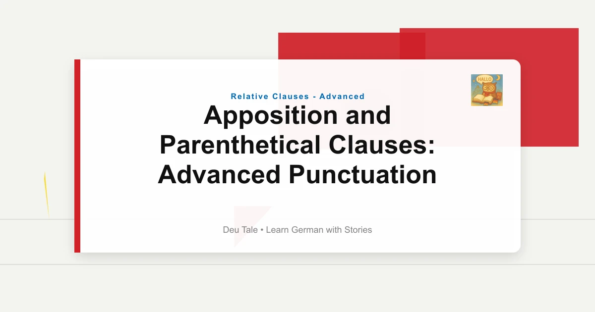 Apposition and Parenthetical Clauses: Advanced Punctuation