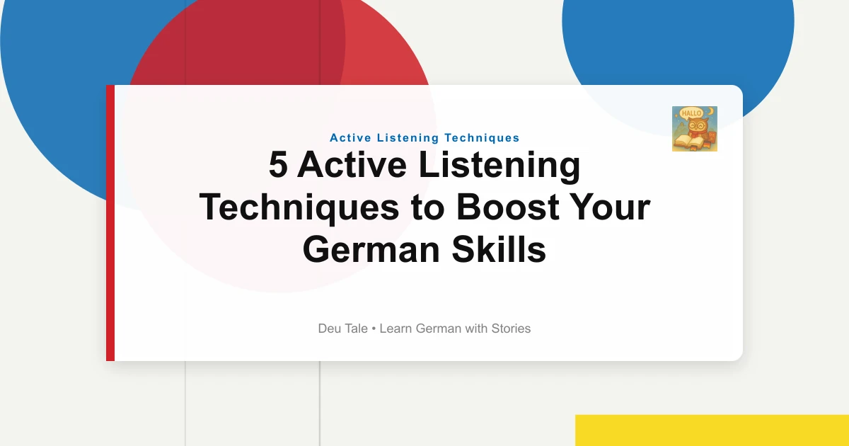 5 Active Listening Techniques to Boost Your German Skills