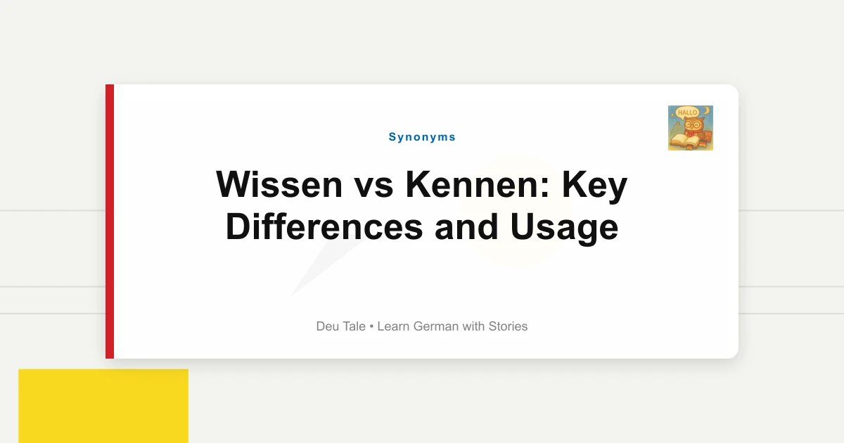 Wissen vs Kennen: Key Differences and Usage