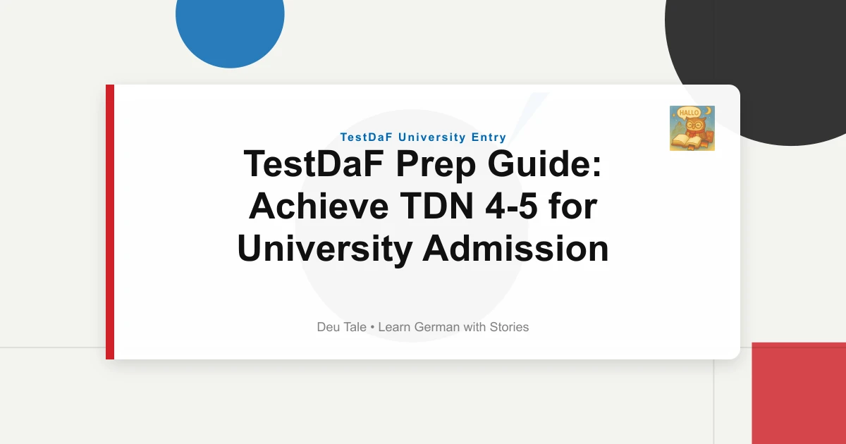 TestDaF Prep Guide: Achieve TDN 4-5 for University Admission