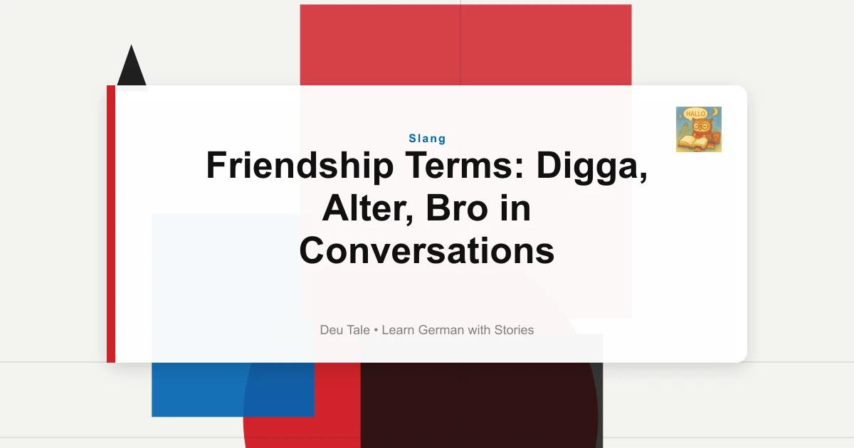 Friendship Terms: Digga, Alter, Bro in Conversations