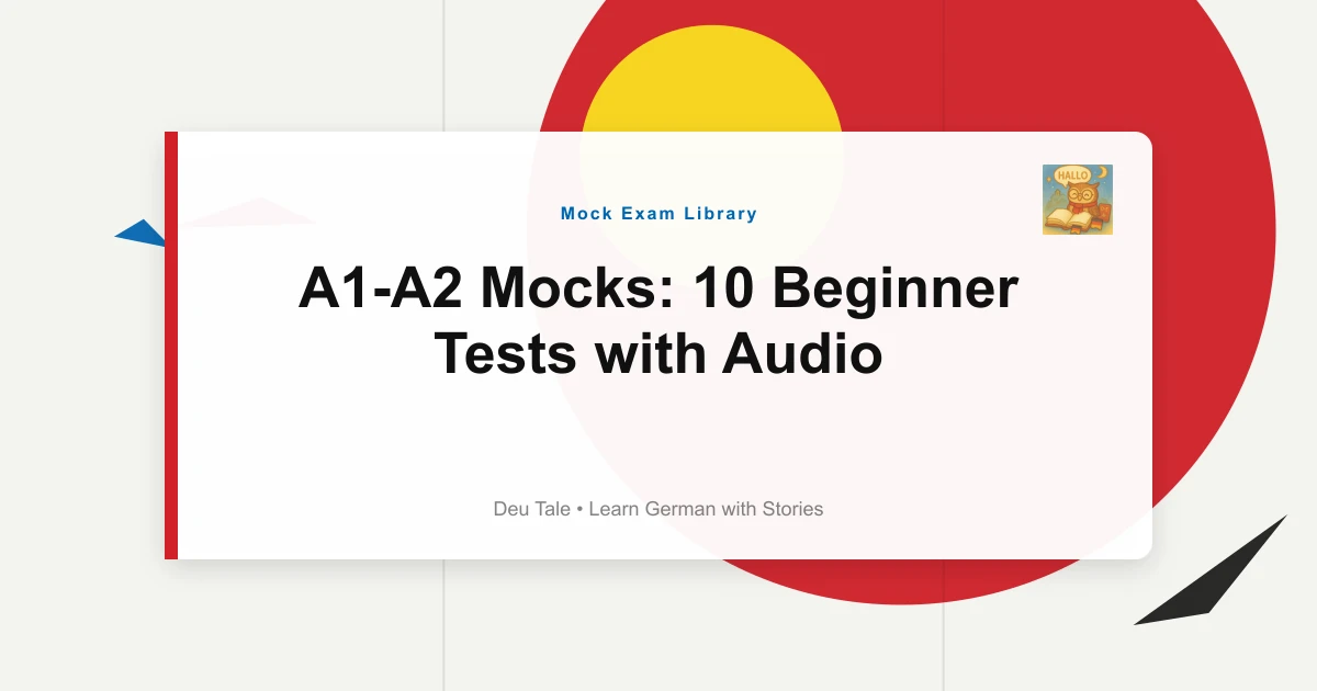 A1-A2 Mocks: 10 Beginner Tests with Audio